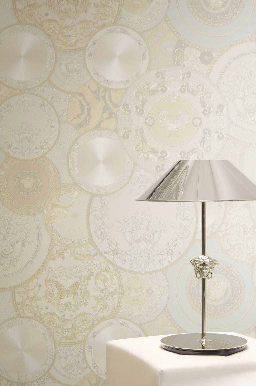 Versace 6-Vliestapete Vinyltapete Creme Kreise