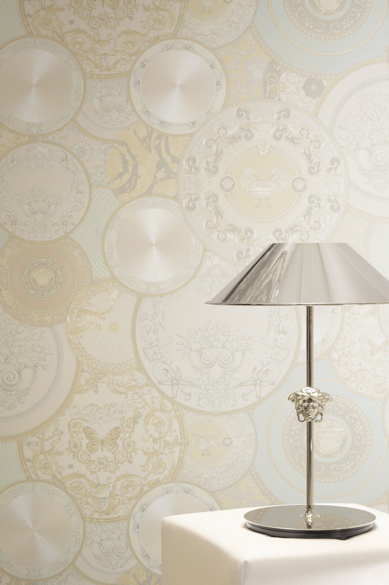 Versace 6-Vliestapete Vinyltapete Creme Kreise