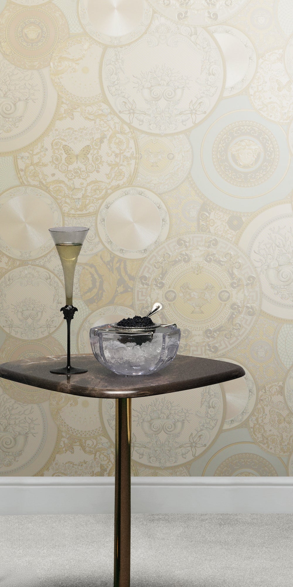 Versace 6-Vliestapete Vinyltapete Creme Kreise