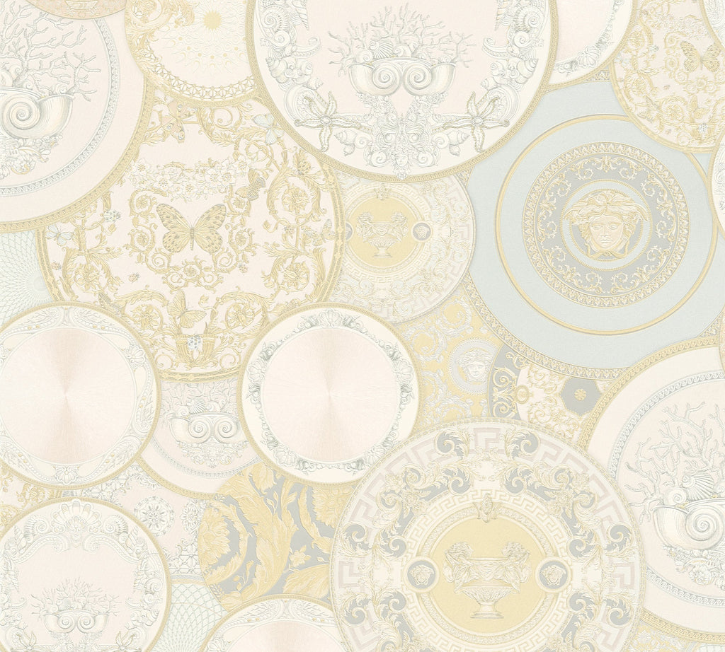 Versace 6-Vliestapete Vinyltapete Creme Kreise
