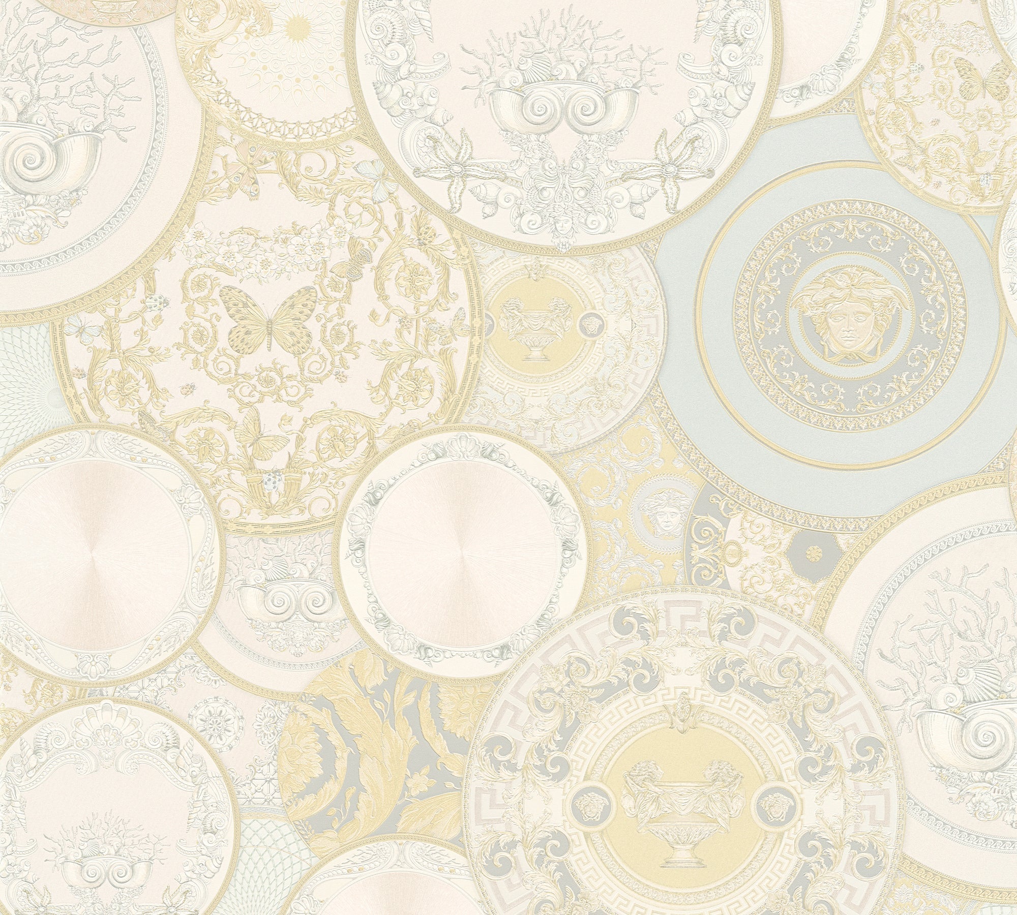 Versace 6-Vliestapete Vinyltapete Creme Kreise