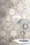Versace 6-Vliestapete Vinyltapete Grau Kreise
