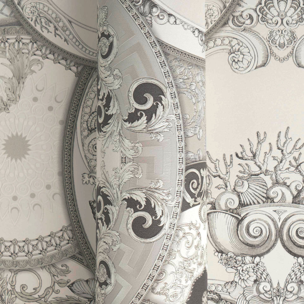 Versace 6-Vliestapete Vinyltapete Grau Kreise