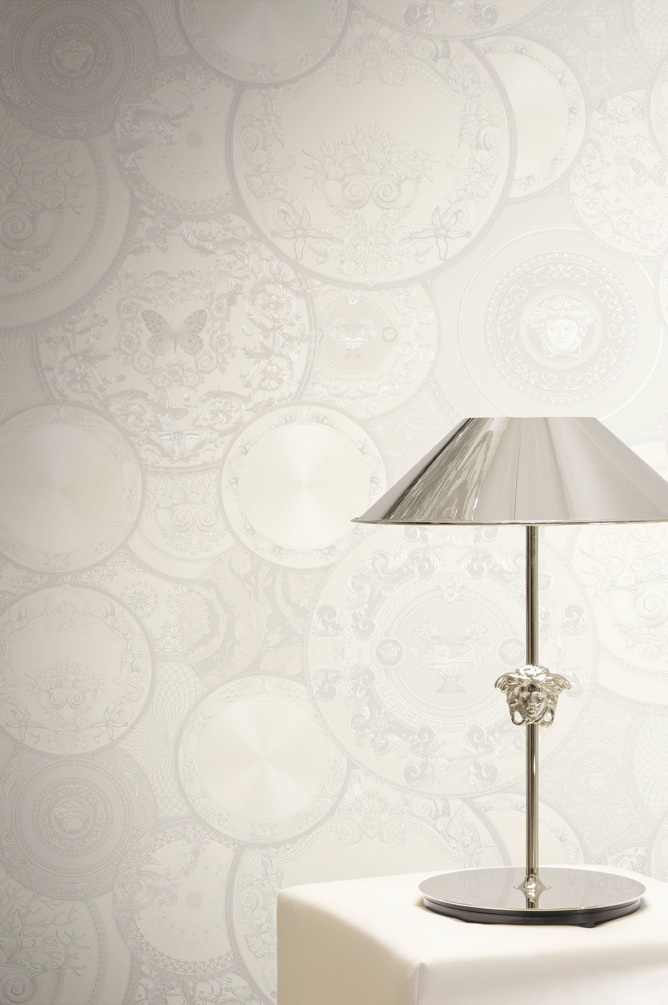 Versace 6-Vliestapete Vinyltapete Grau Kreise