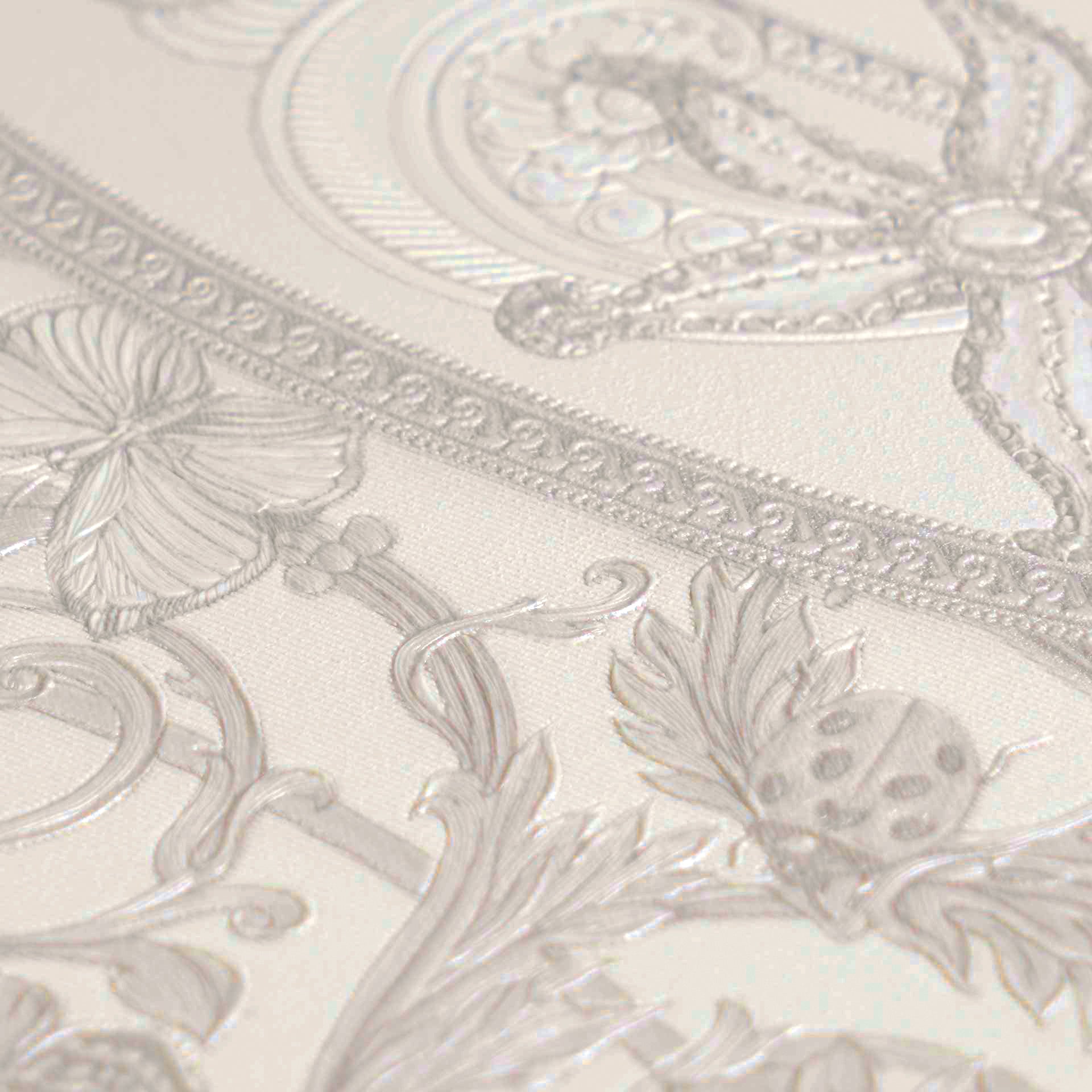 Versace 6-Vliestapete Vinyltapete Grau Kreise
