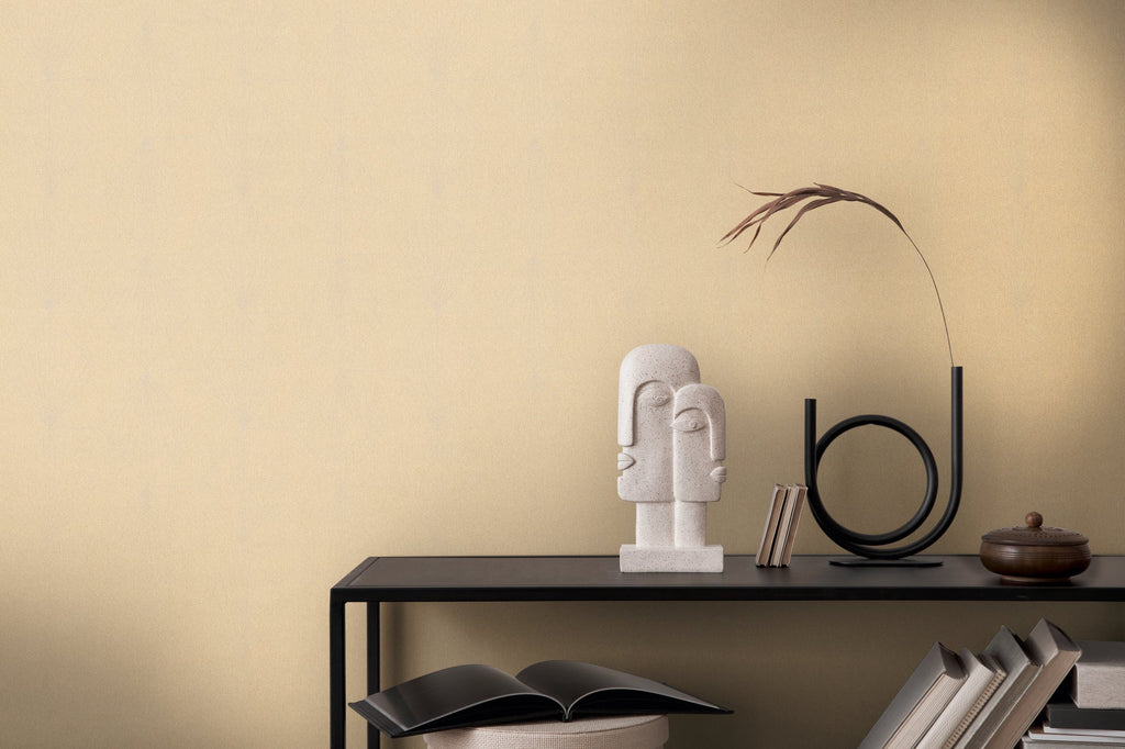 Hochwertige Vliestapete Beige Unitapete