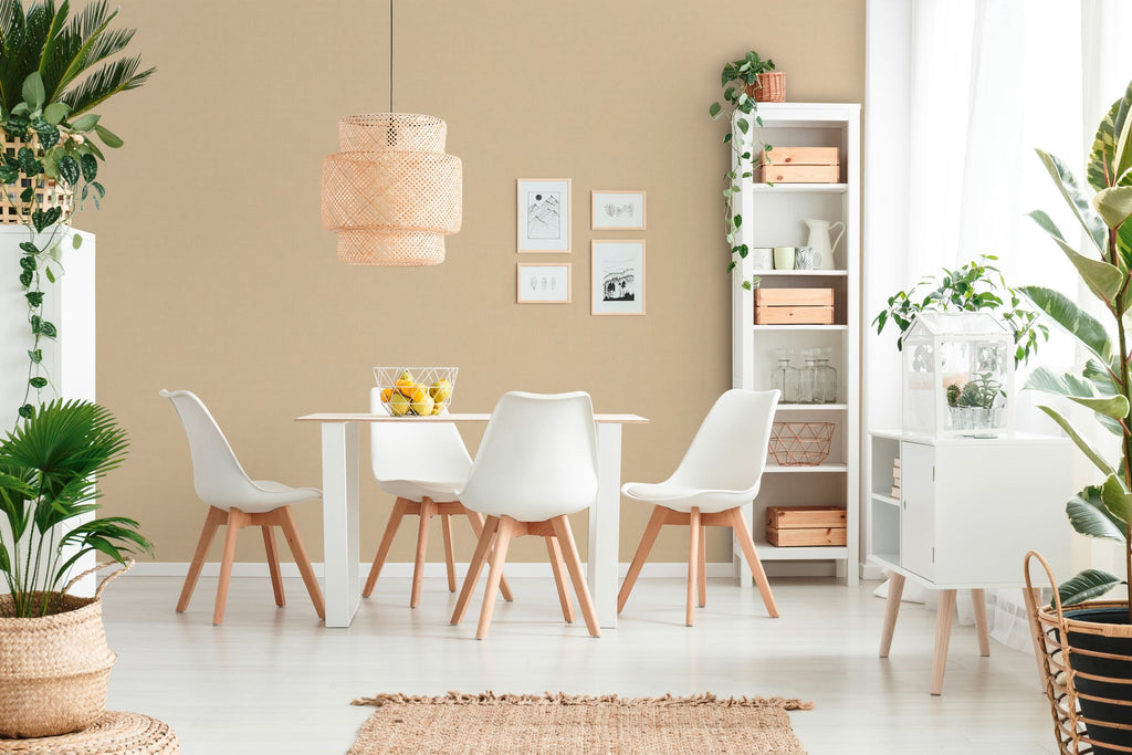 Hochwertige Vliestapete Beige Unitapete