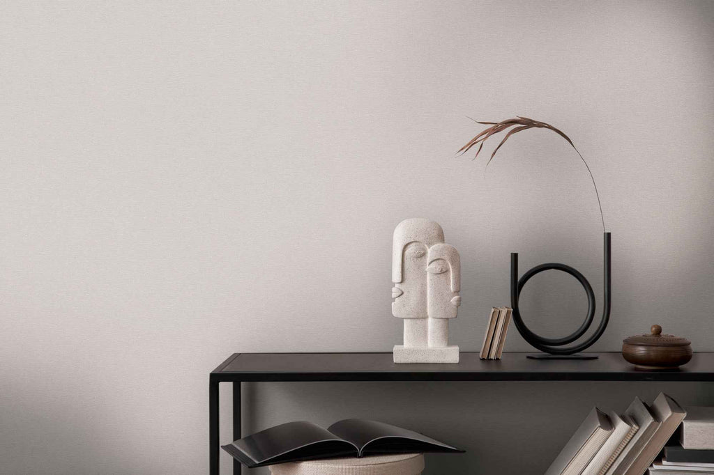 Hochwertige Vliestapete Beige Unitapete