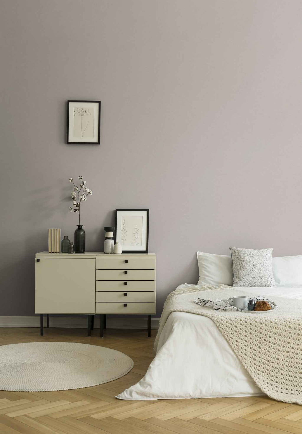 Hochwertige Vliestapete Beige Unitapete