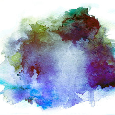 Fotomural Watercolour mural ink stain, gradient grey blue - AP Digital 3