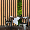 Fotomural Walls by Patel - Photo wallpaper »panel 2« - Wide wood panels & moss - Smooth, slightly shiny premium non-woven fabric
