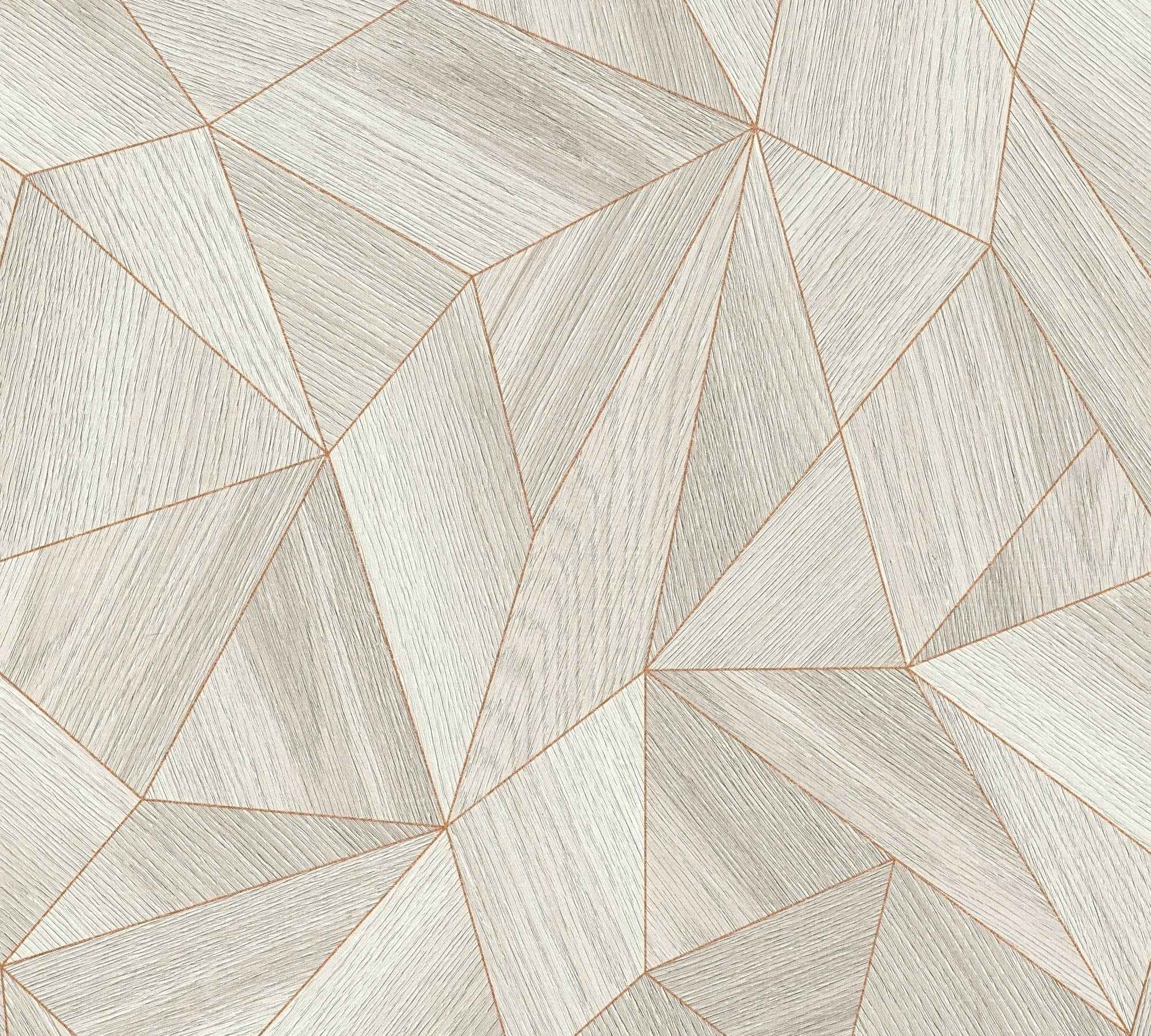 Hochwertige Vliestapete Grau Geometrisch