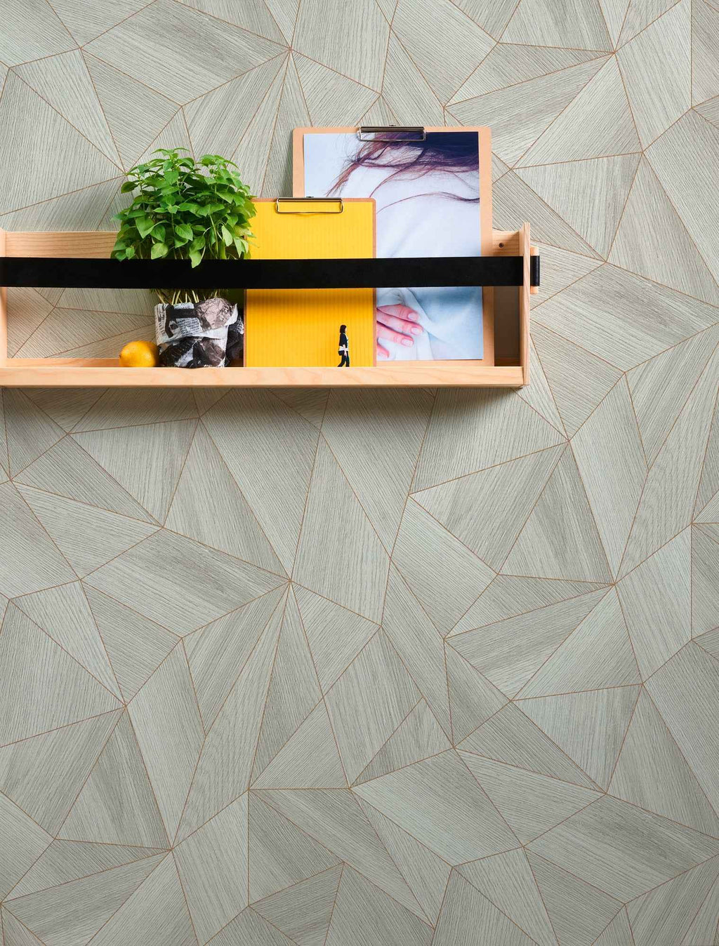 Hochwertige Vliestapete Grau Geometrisch