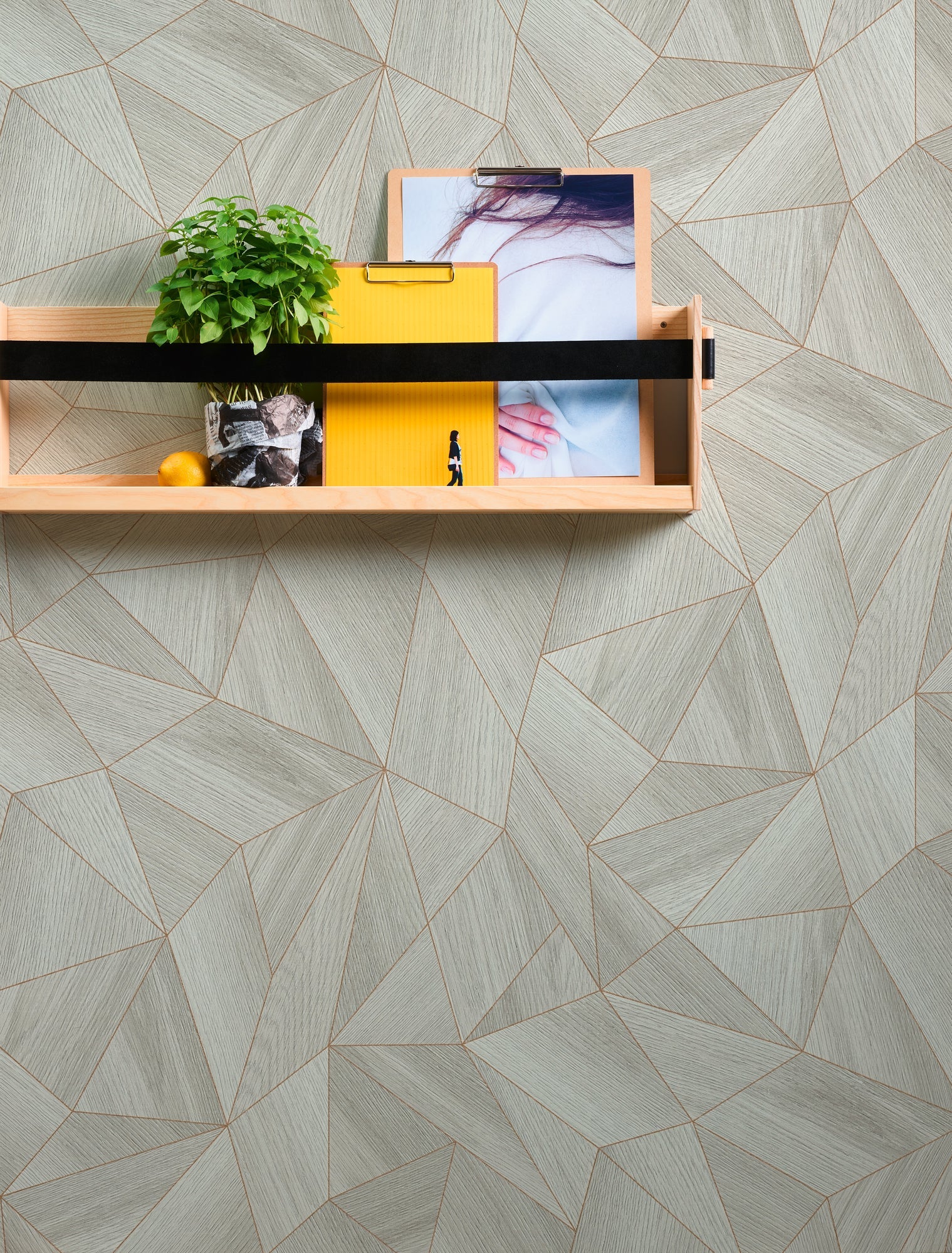 Hochwertige Vliestapete Grau Geometrisch