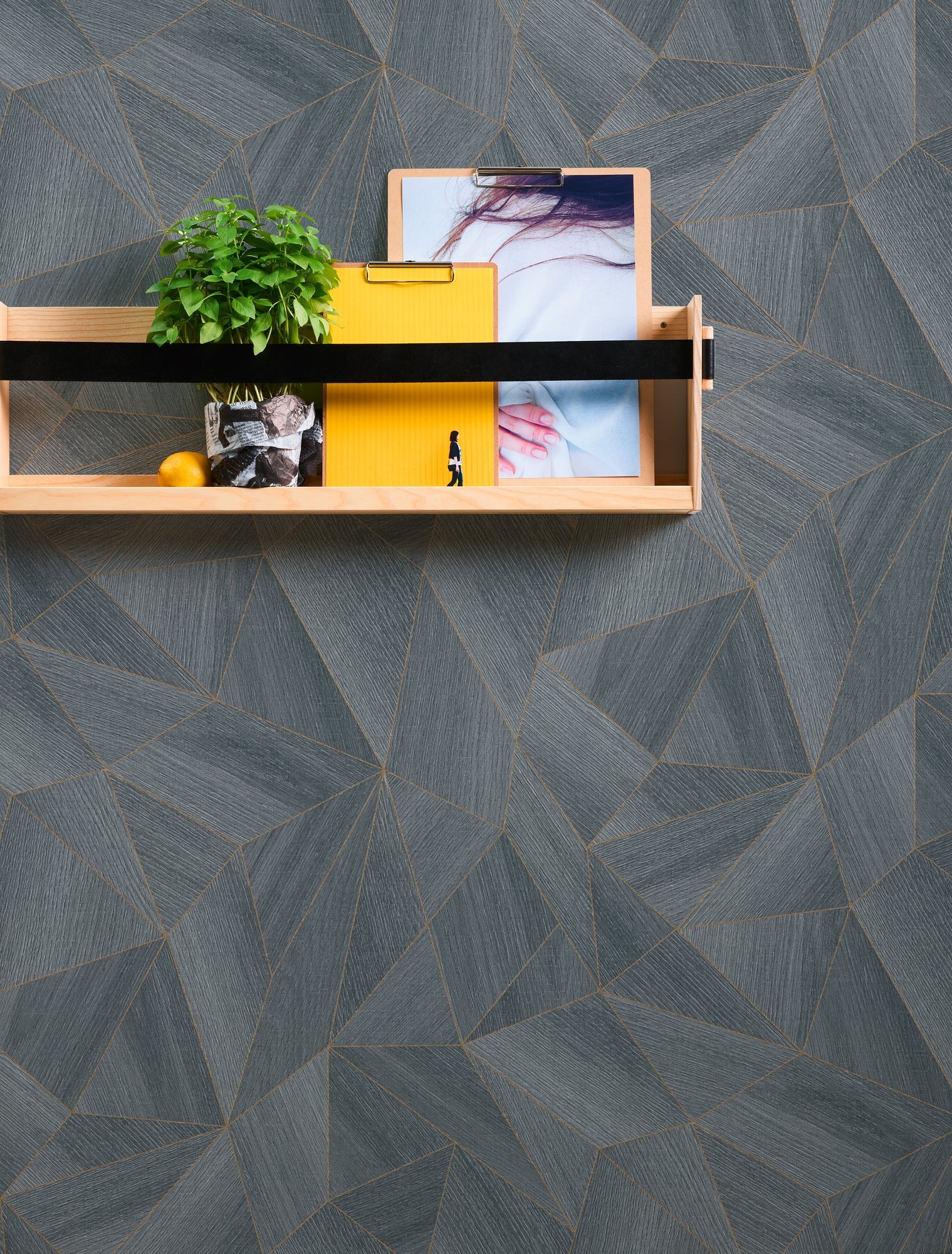 Hochwertige Vliestapete Grau Geometrisch