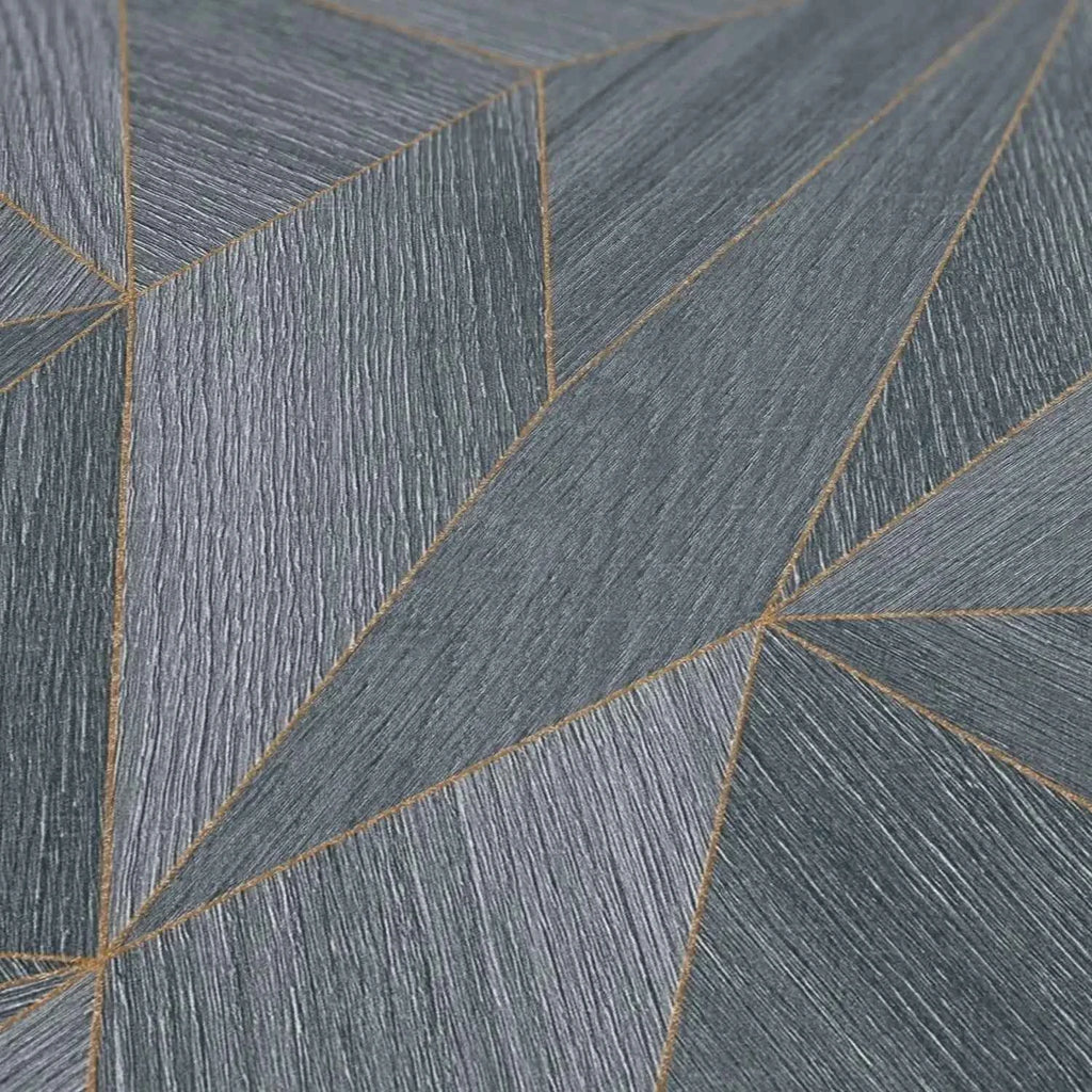 Hochwertige Vliestapete Grau Geometrisch