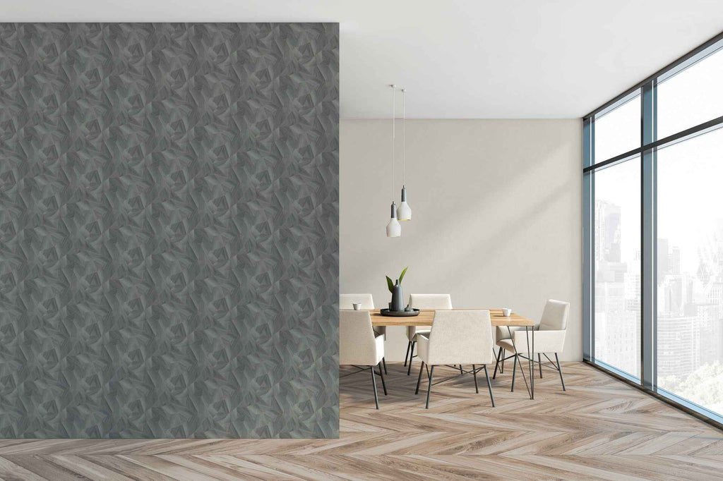 Hochwertige Vliestapete Grau Geometrisch