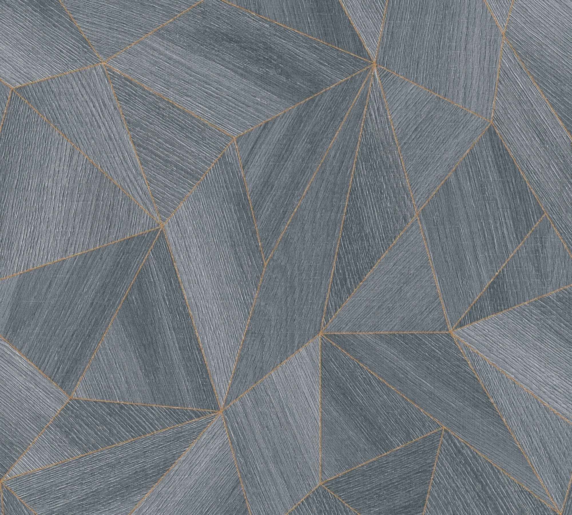 Hochwertige Vliestapete Grau Geometrisch