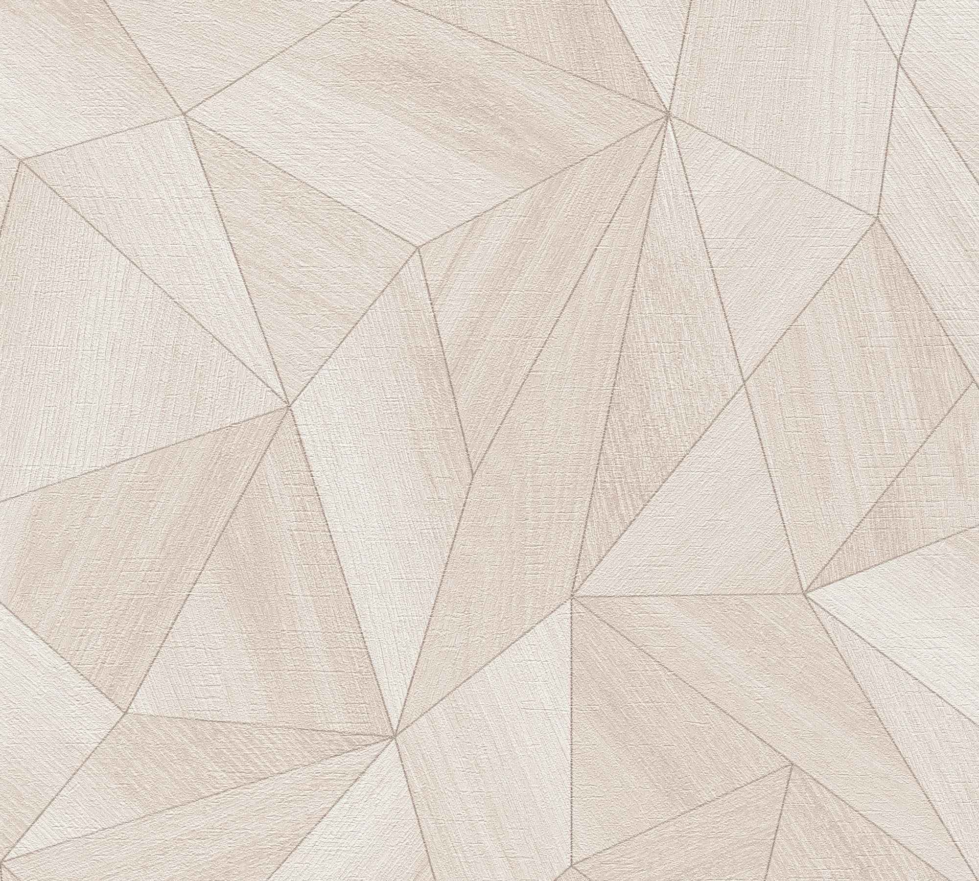Hochwertige Vliestapete Beige Grafik
