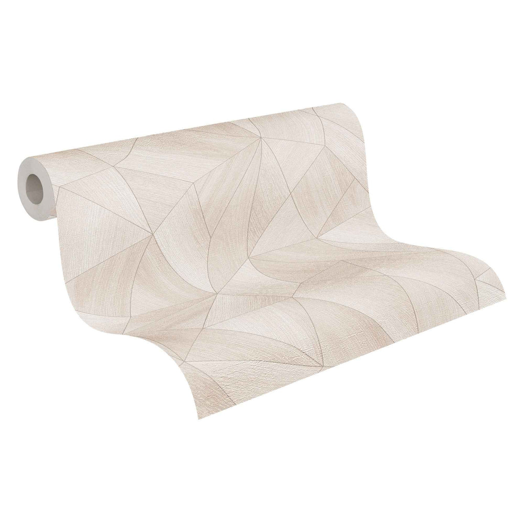 Hochwertige Vliestapete Beige Grafik