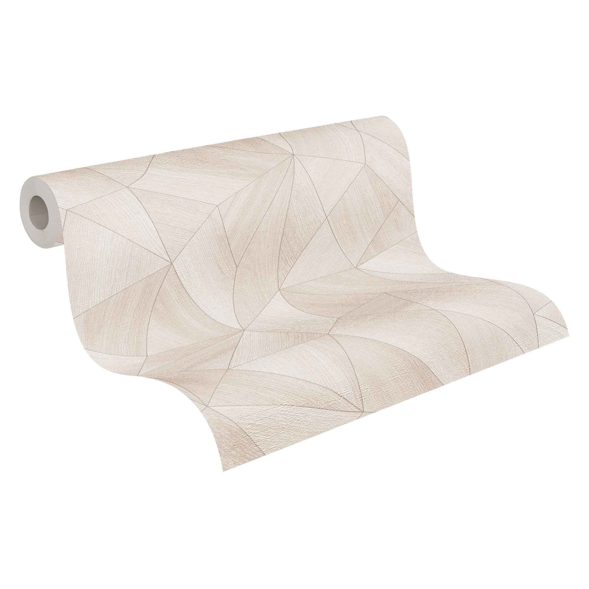 Hochwertige Vliestapete Beige Grafik