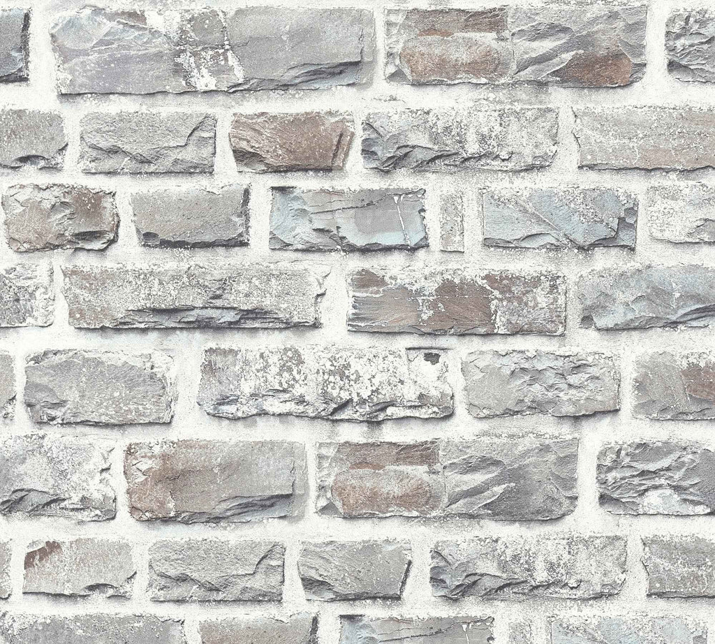 Hochwertige Vliestapete Grau Steinoptik