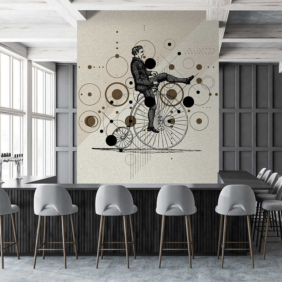 Fotomural Walls by Patel - Tourde France 1 - bike photo wallpaper vintage sketch
