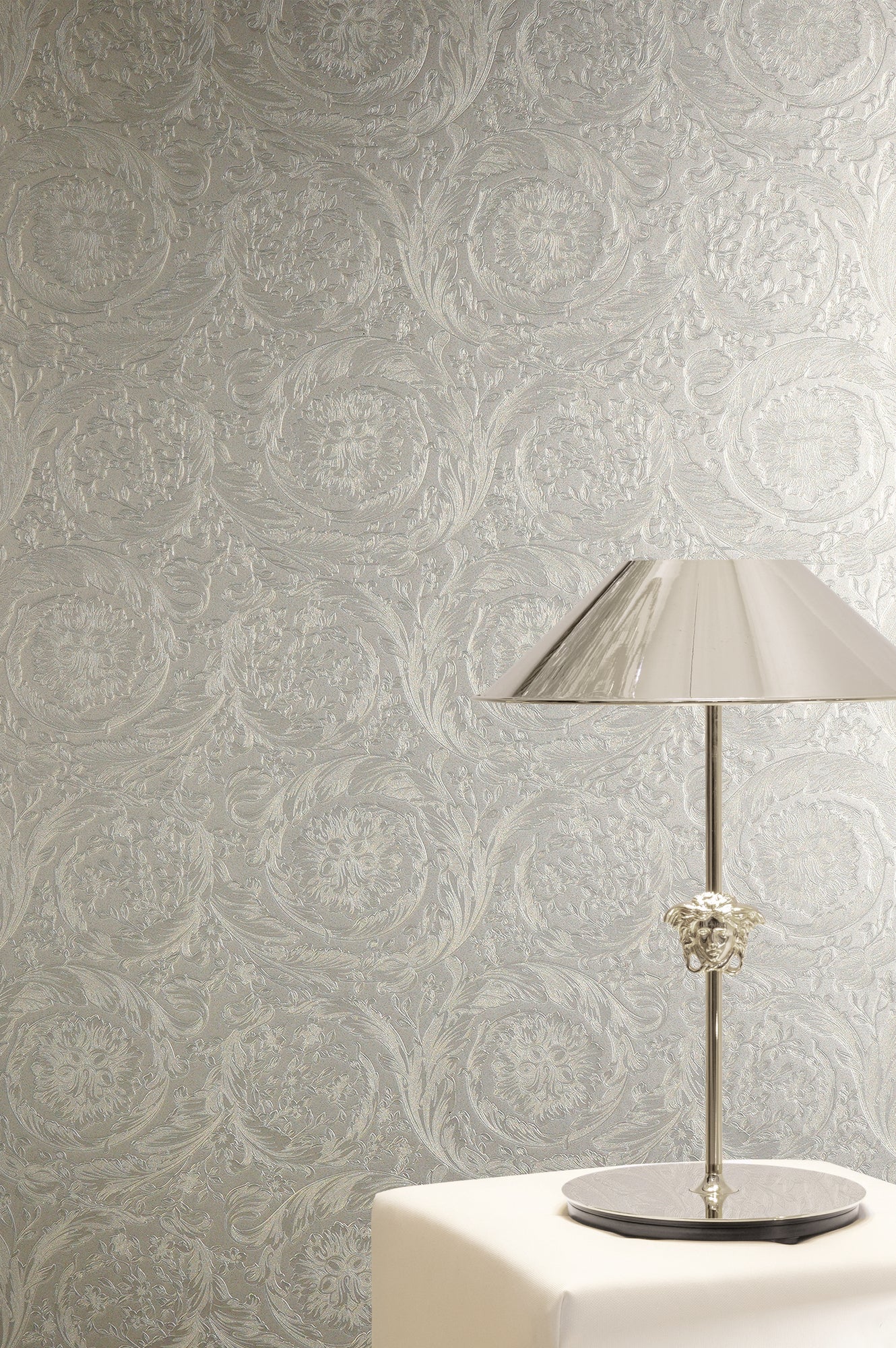 Versace 6-Vliestapete Vinyltapete Grau Floral