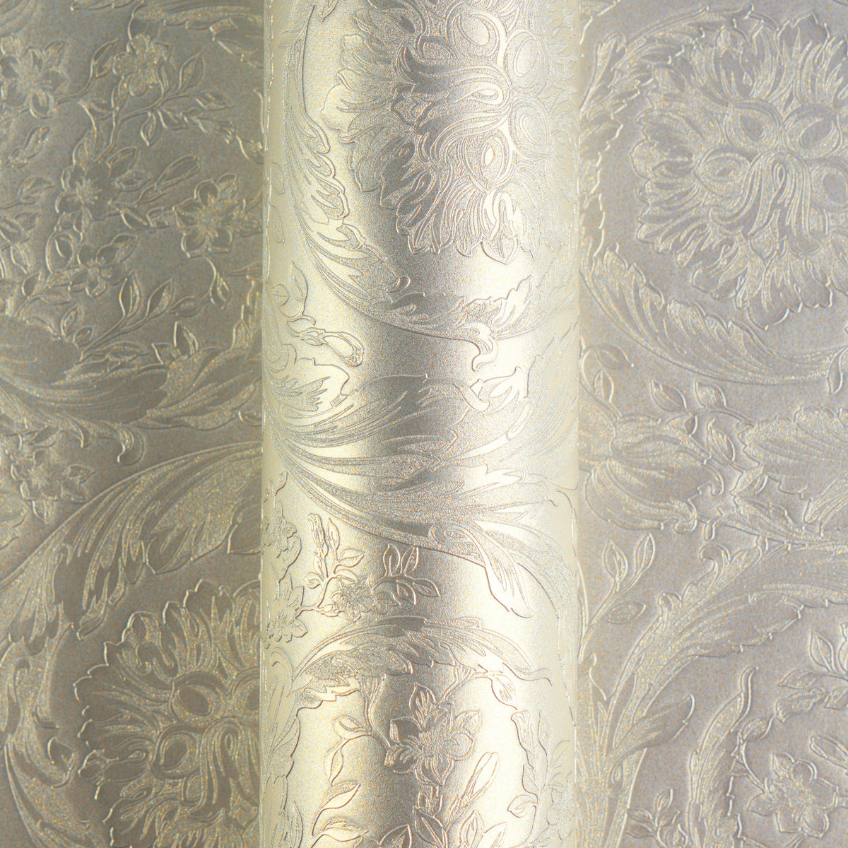 Papel pintado vinílico Versace 6 gris floral - Matex - Imagen 3