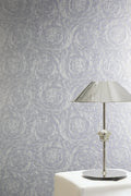 Versace 6-Vliestapete Vinyltapete Silber Floral