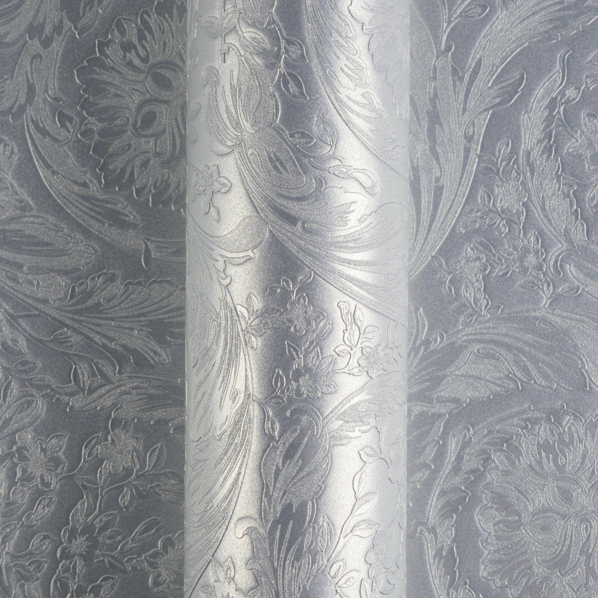 Papel pintado vinílico Versace 6 plateado floral - Matex - Imagen 3