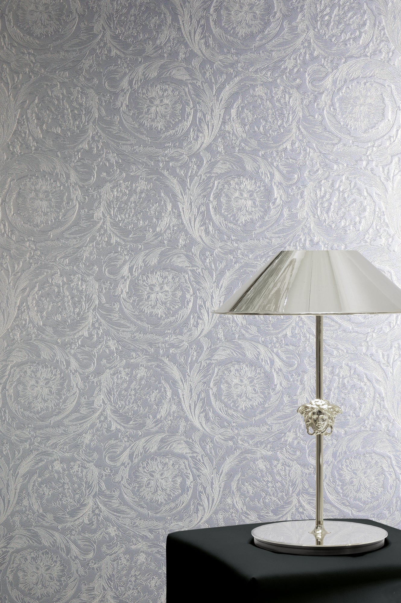 Versace 6-Vliestapete Vinyltapete Silber Floral