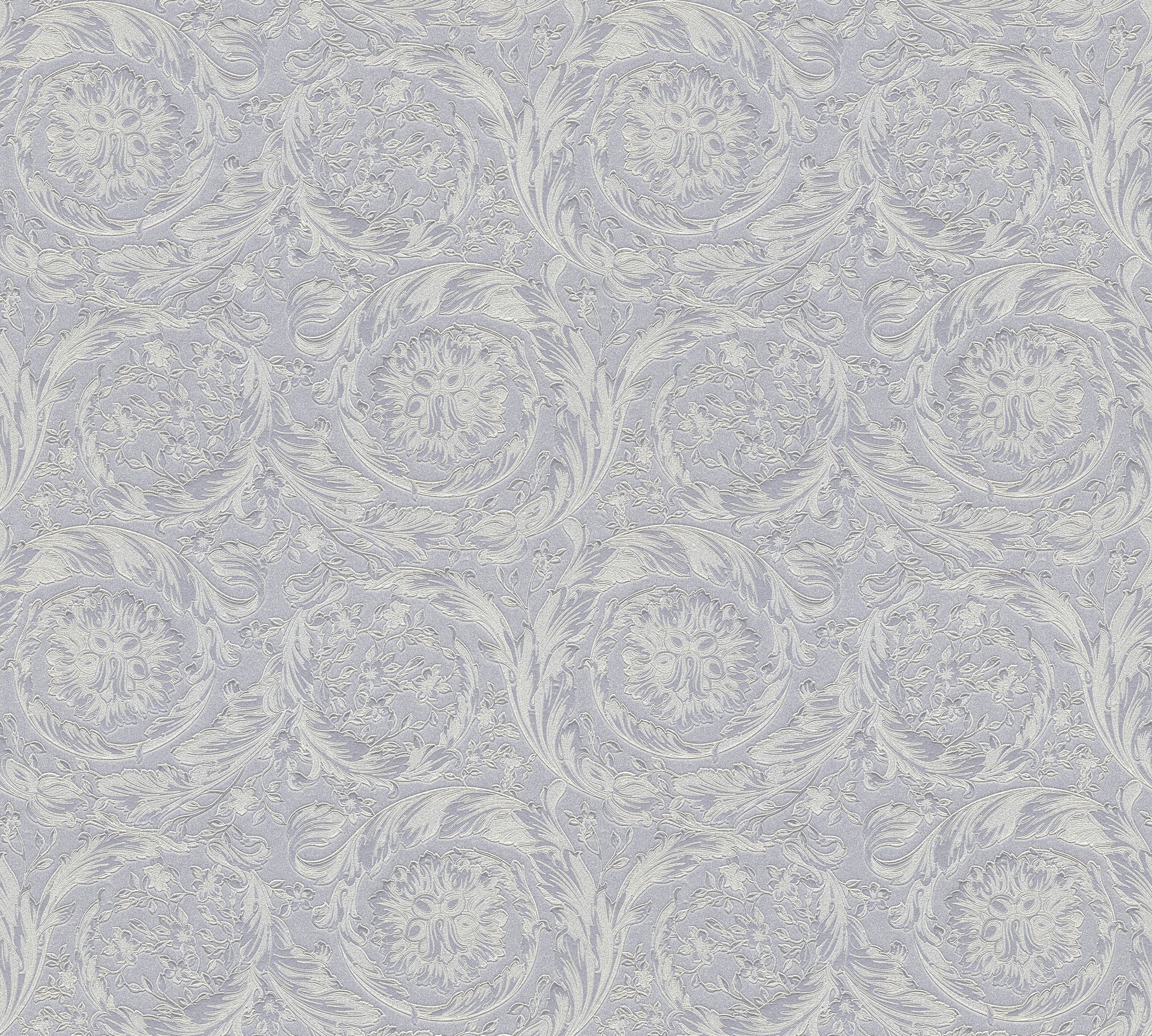 Versace 6-Vliestapete Vinyltapete Silber Floral