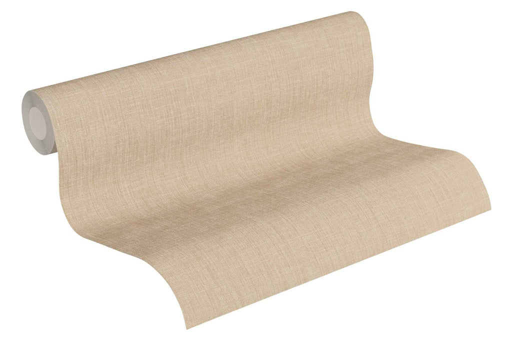 Hochwertige Vliestapete Beige Unitapete
