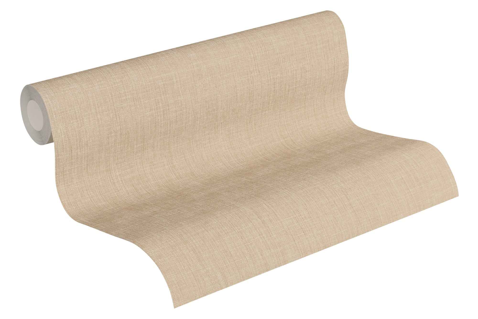 Hochwertige Vliestapete Beige Unitapete