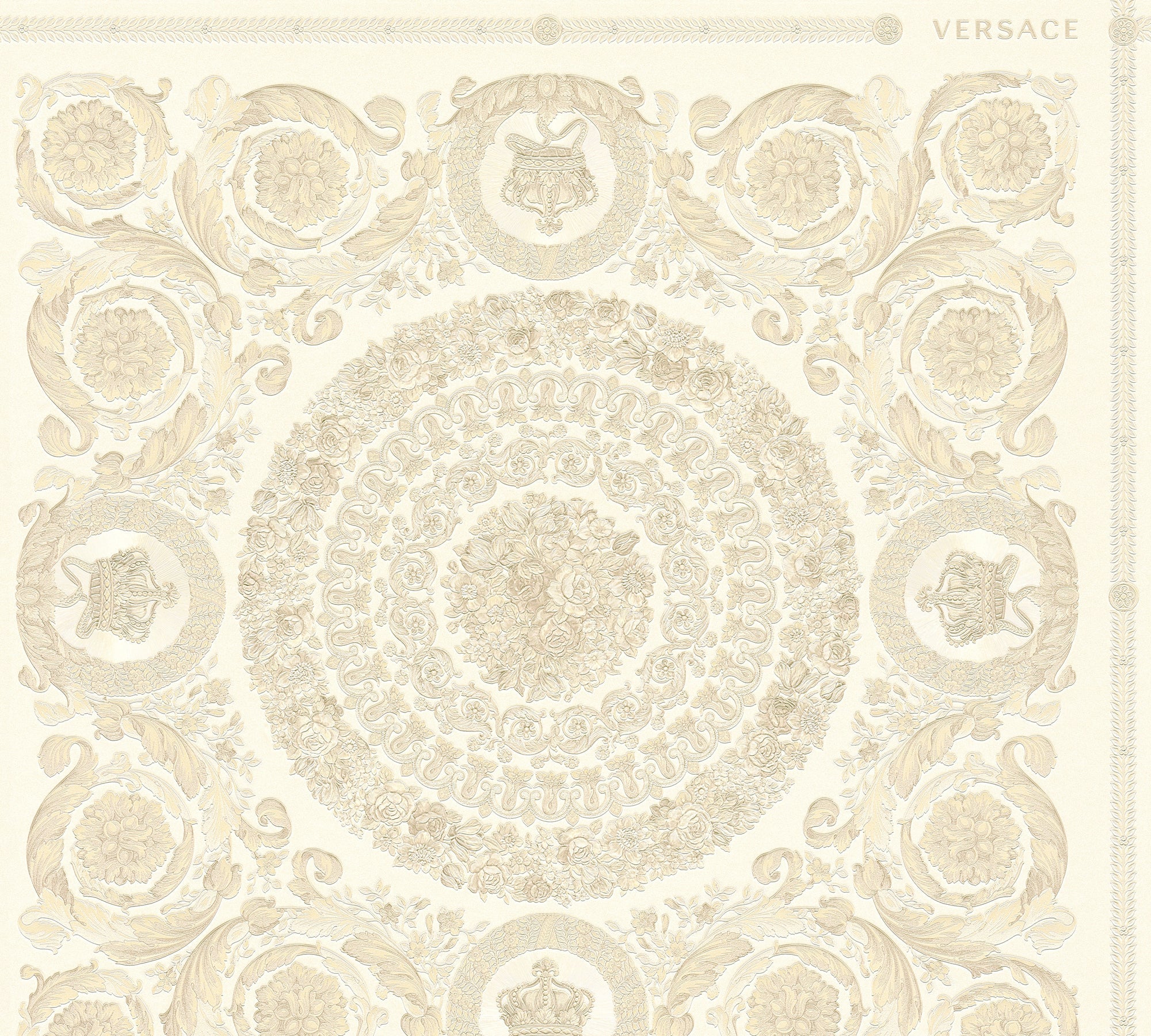 Versace 6-Vliestapete Vinyltapete Beige Versace-logo