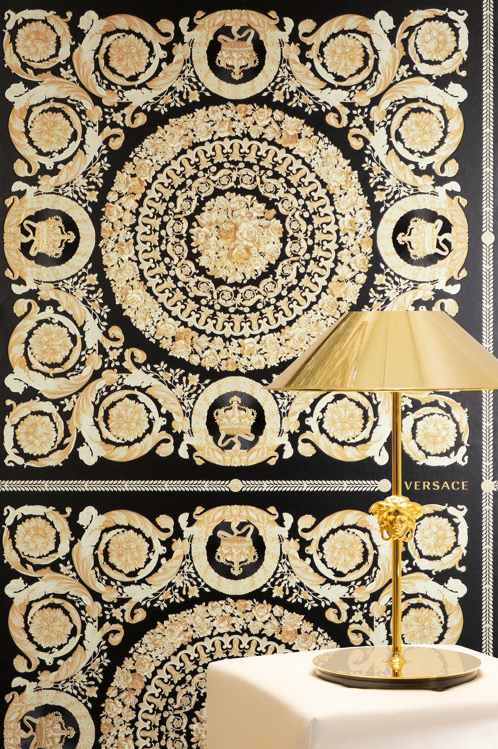 Versace 6-Vliestapete Vinyltapete Schwarz Versace-logo