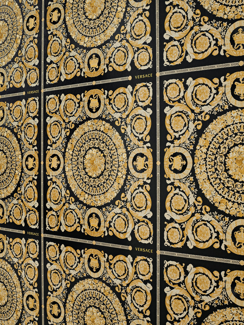 Versace 6-Vliestapete Vinyltapete Schwarz Versace-logo