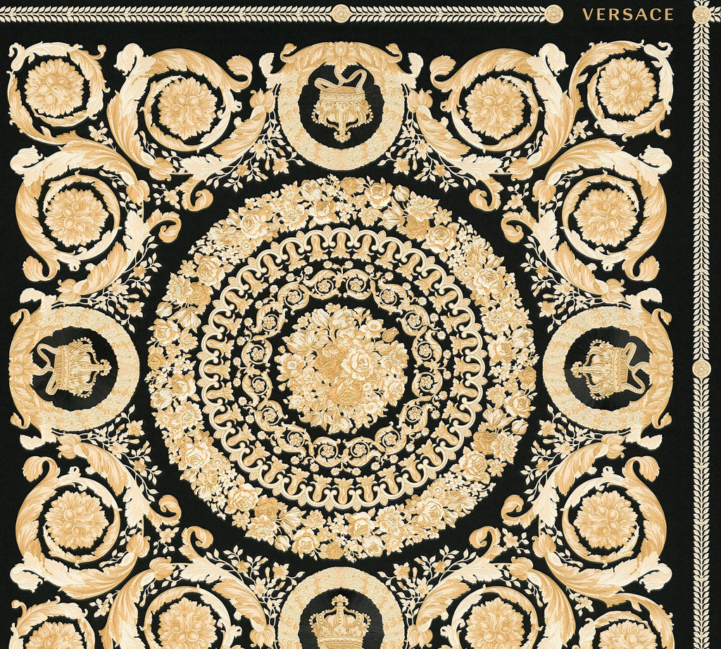 Versace 6-Vliestapete Vinyltapete Schwarz Versace-logo