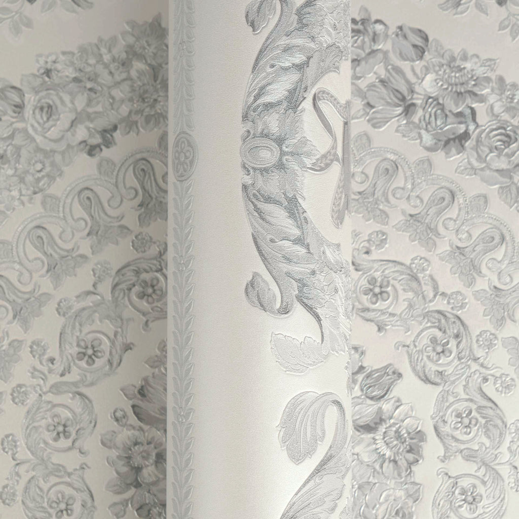 Versace 6-Vliestapete Vinyltapete Grau Versace-logo