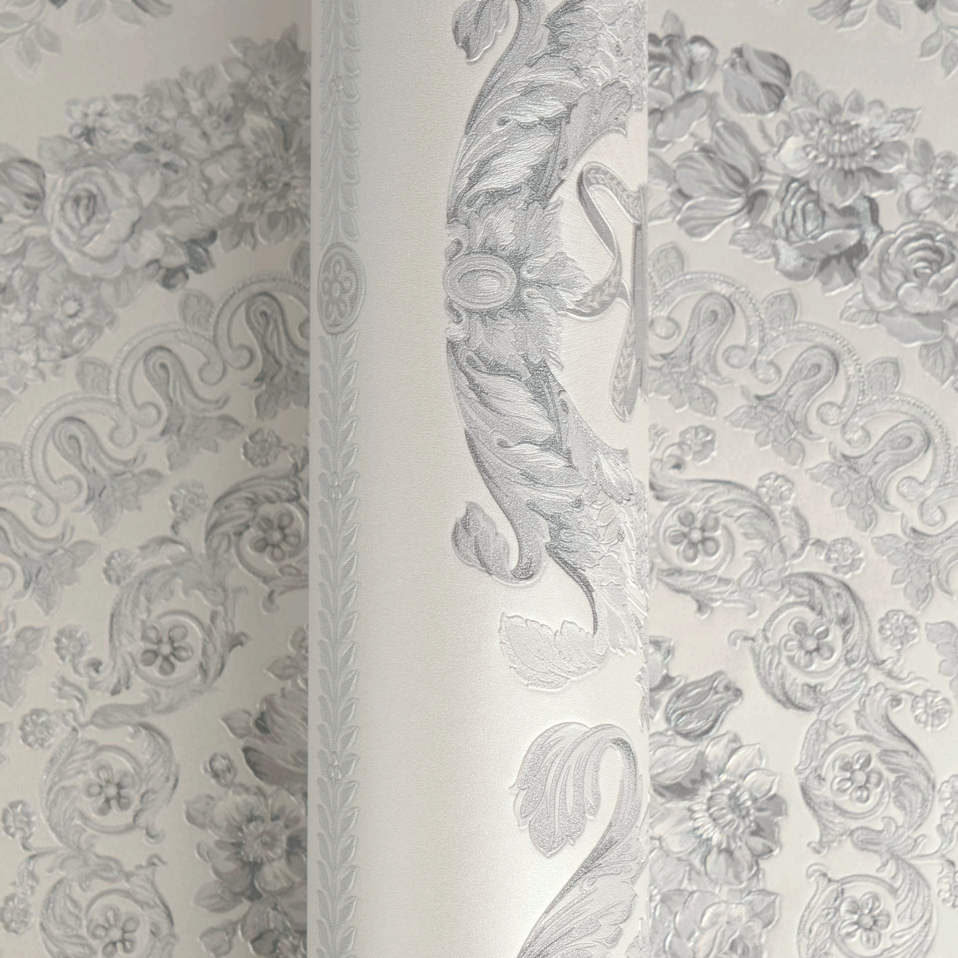 Versace 6-Vliestapete Vinyltapete Grau Versace-logo