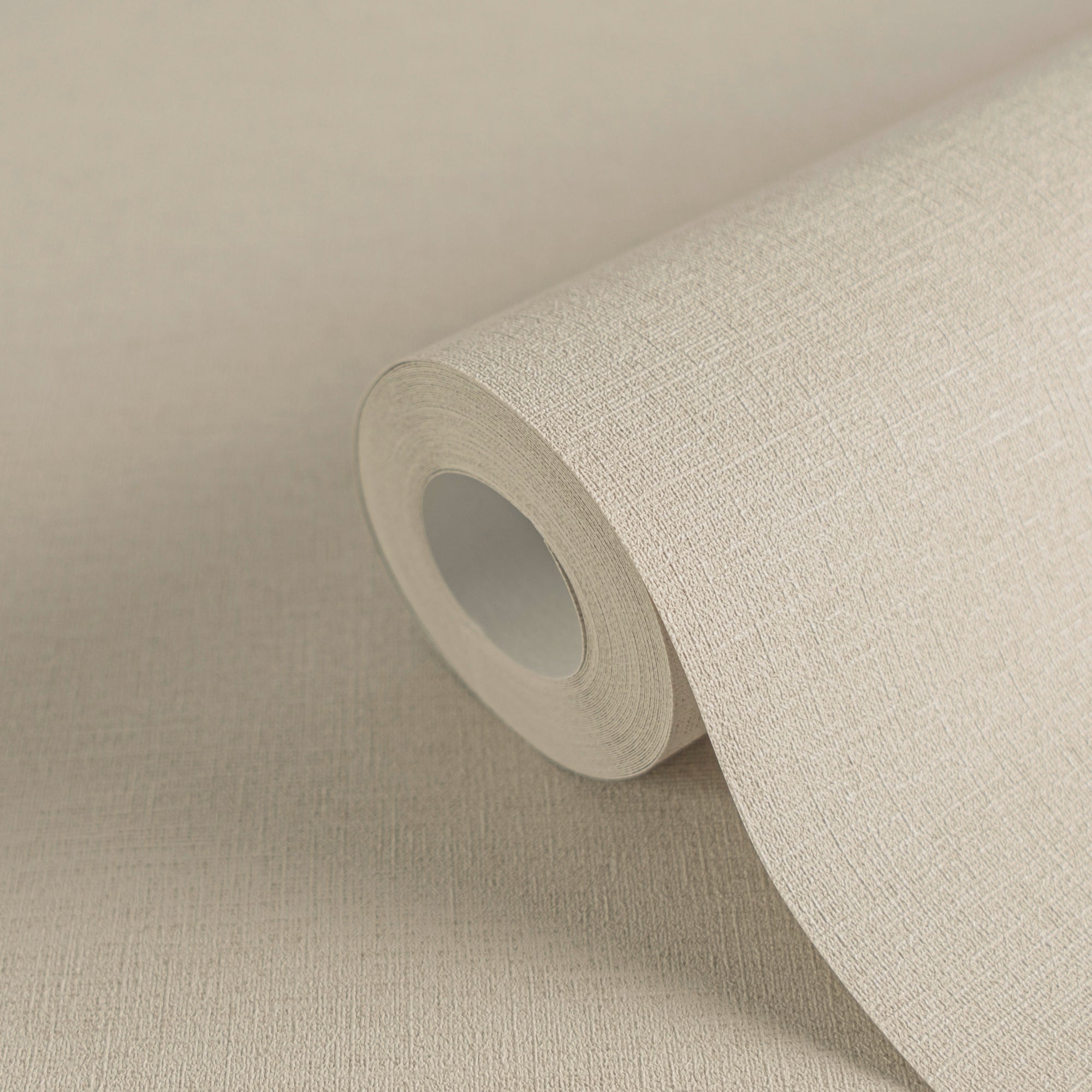 Hochwertige Vliestapete Beige Unitapete