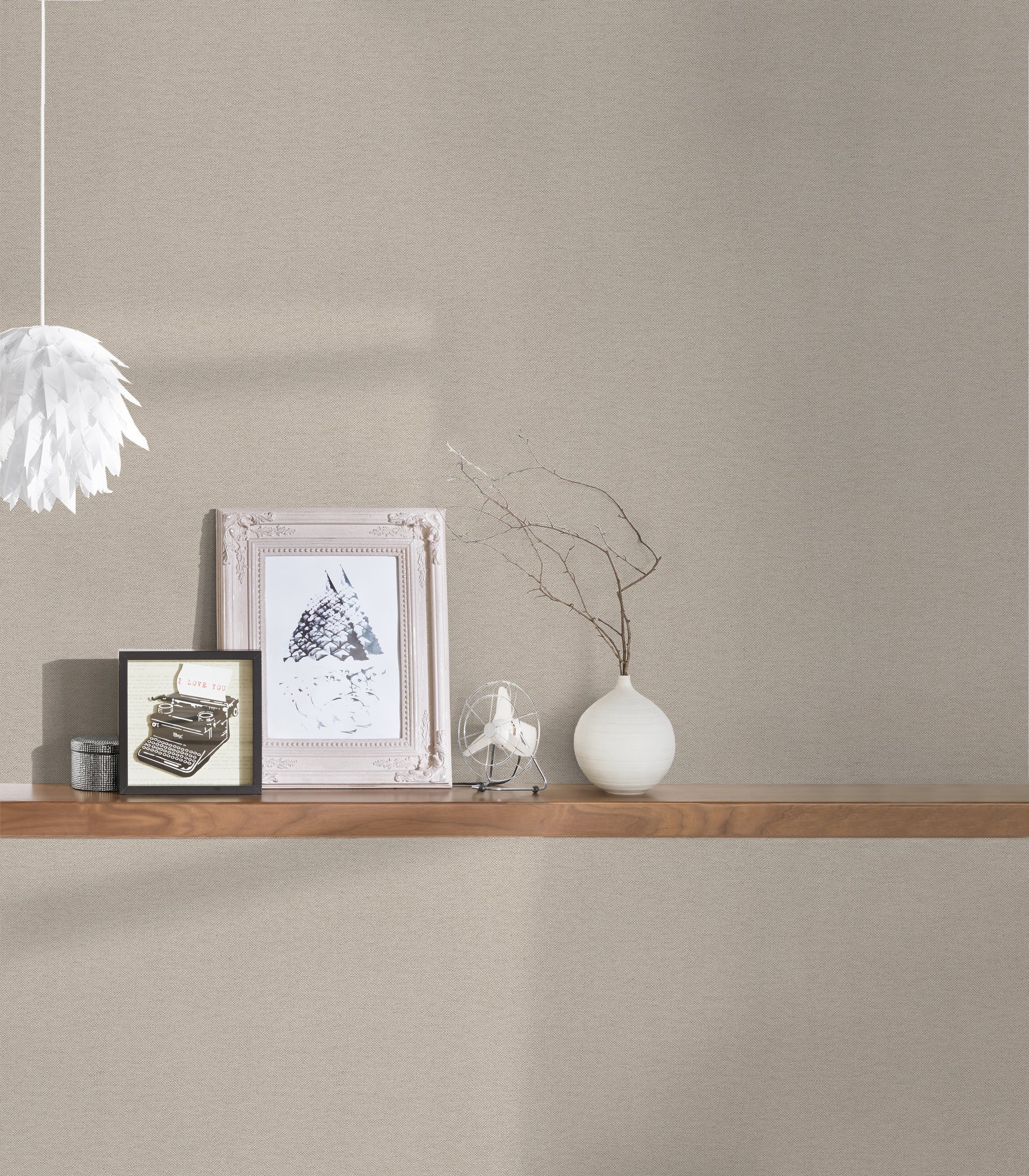 Hochwertige Vliestapete Beige Unitapete