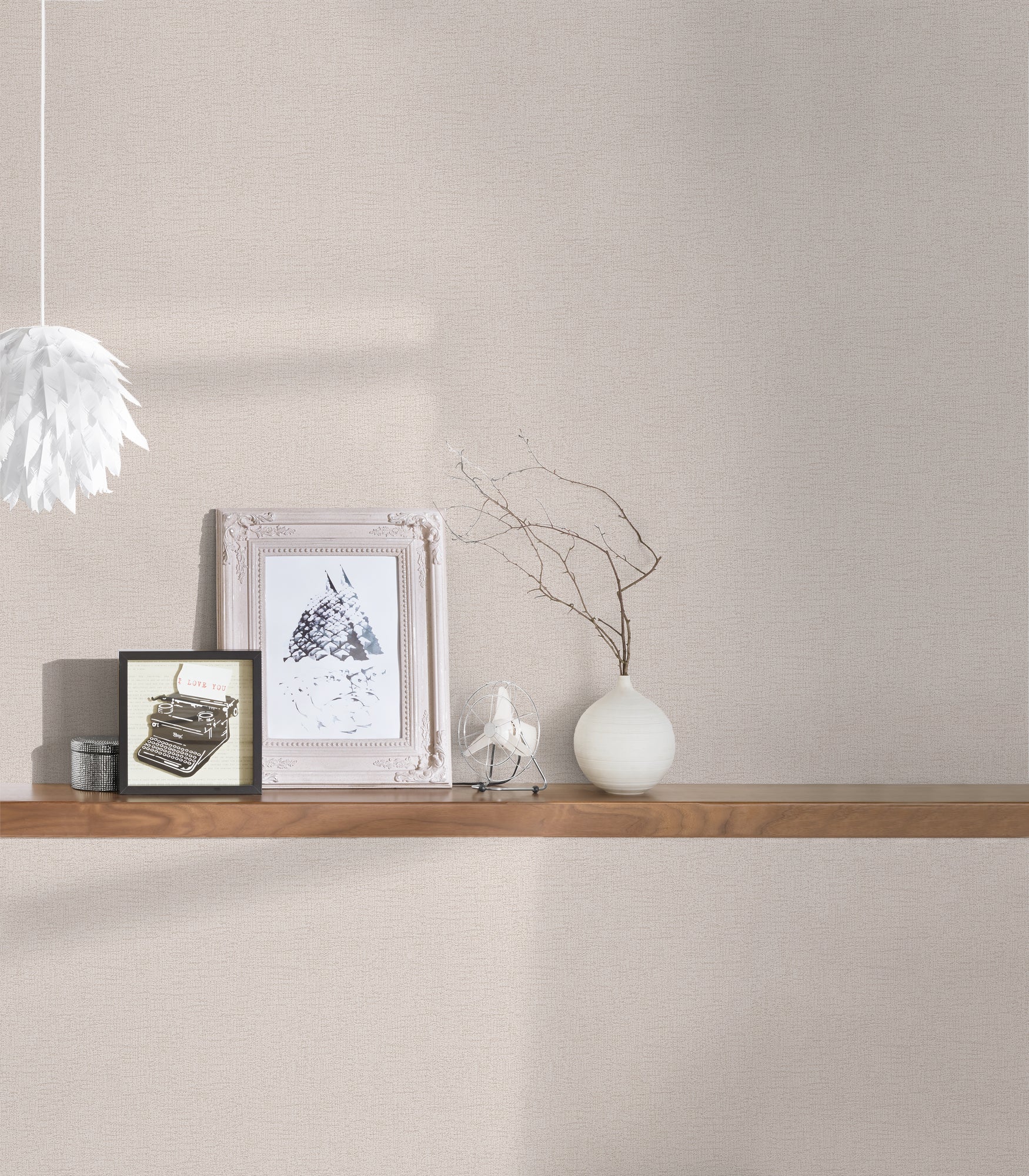 Hochwertige Vliestapete Beige Unitapete