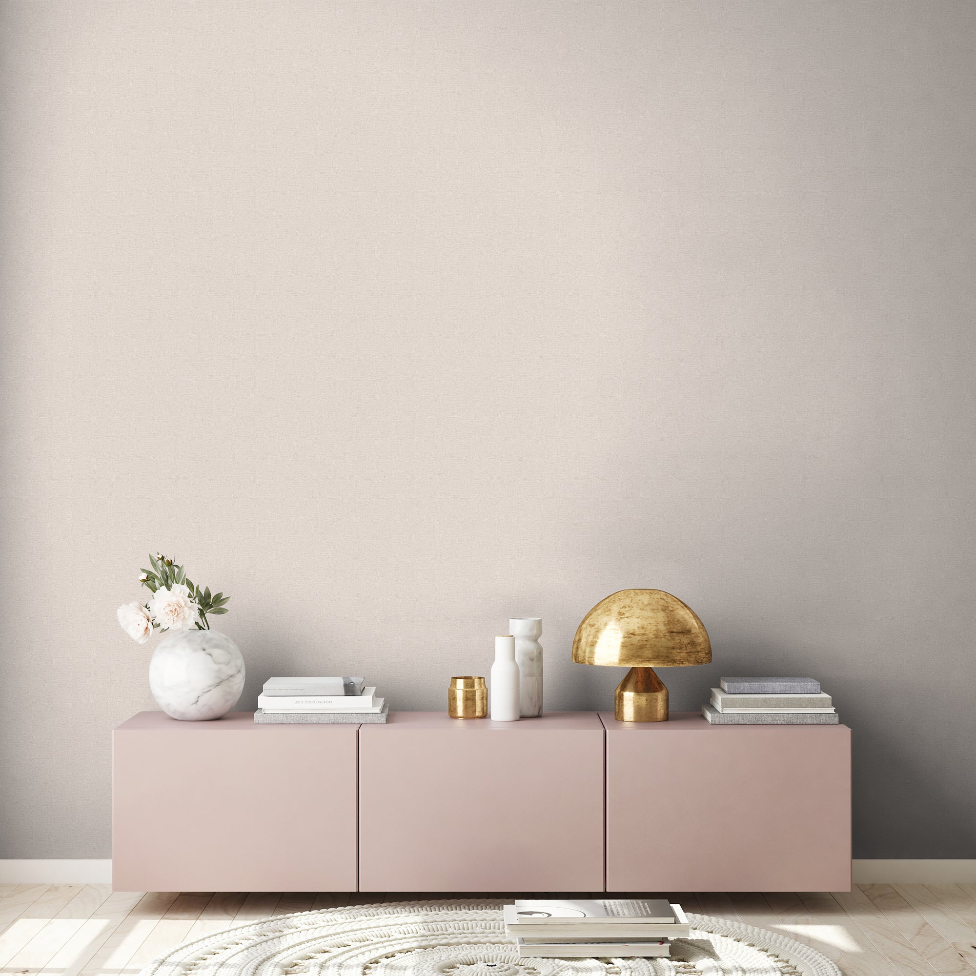 Hochwertige Vliestapete Beige Unitapete