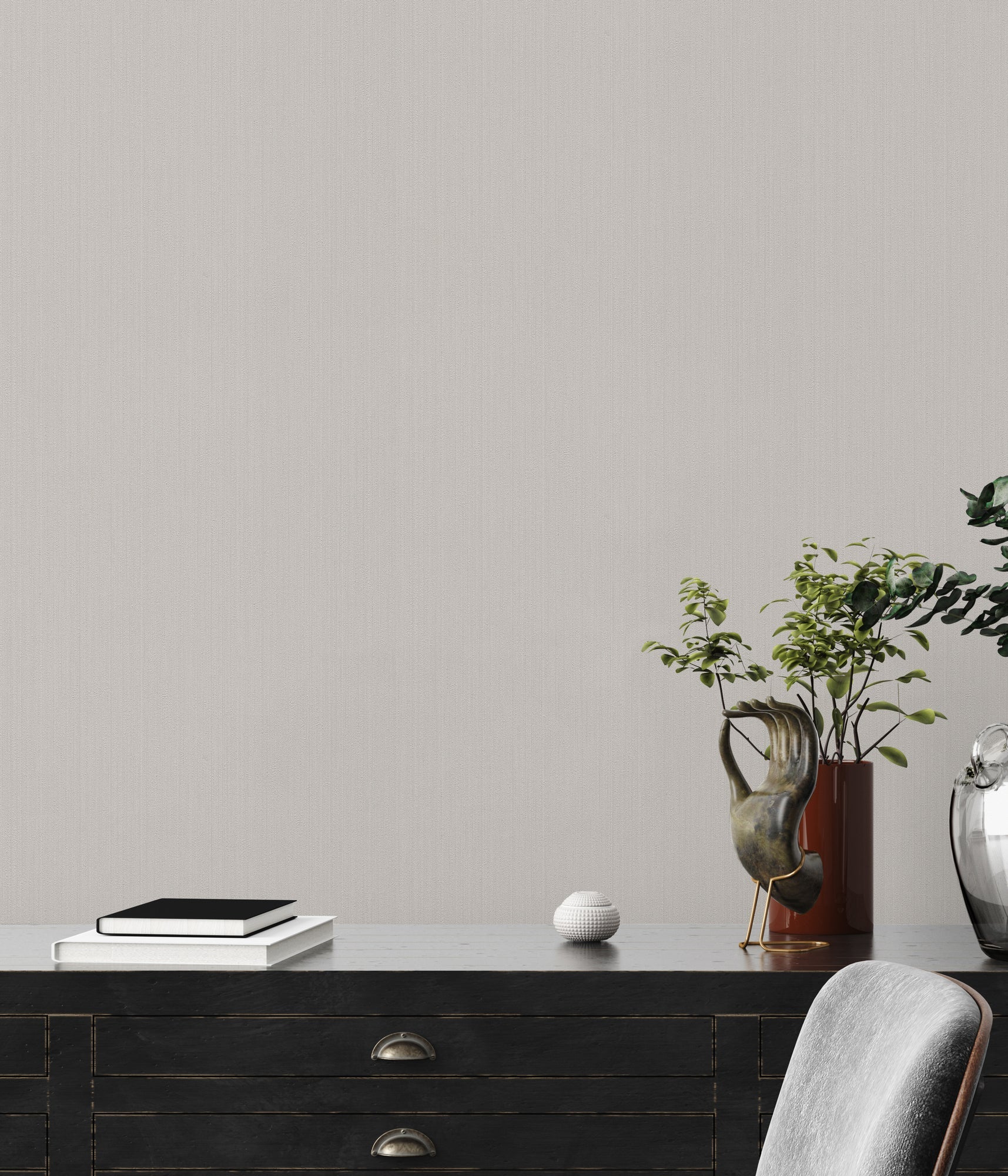 Hochwertige Vliestapete Grau Unitapete