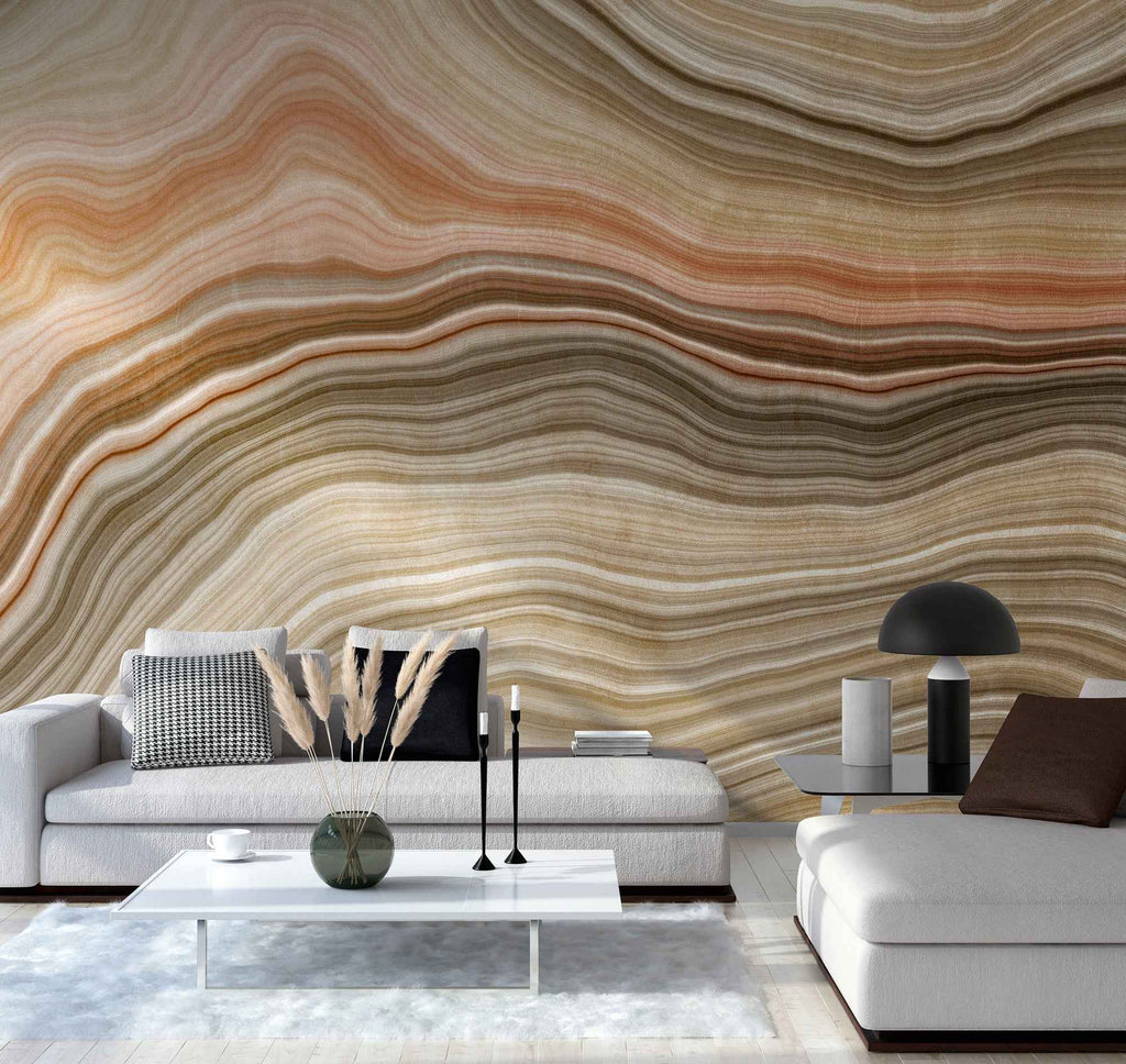 Hochwertige Fototapete Beige Marmor