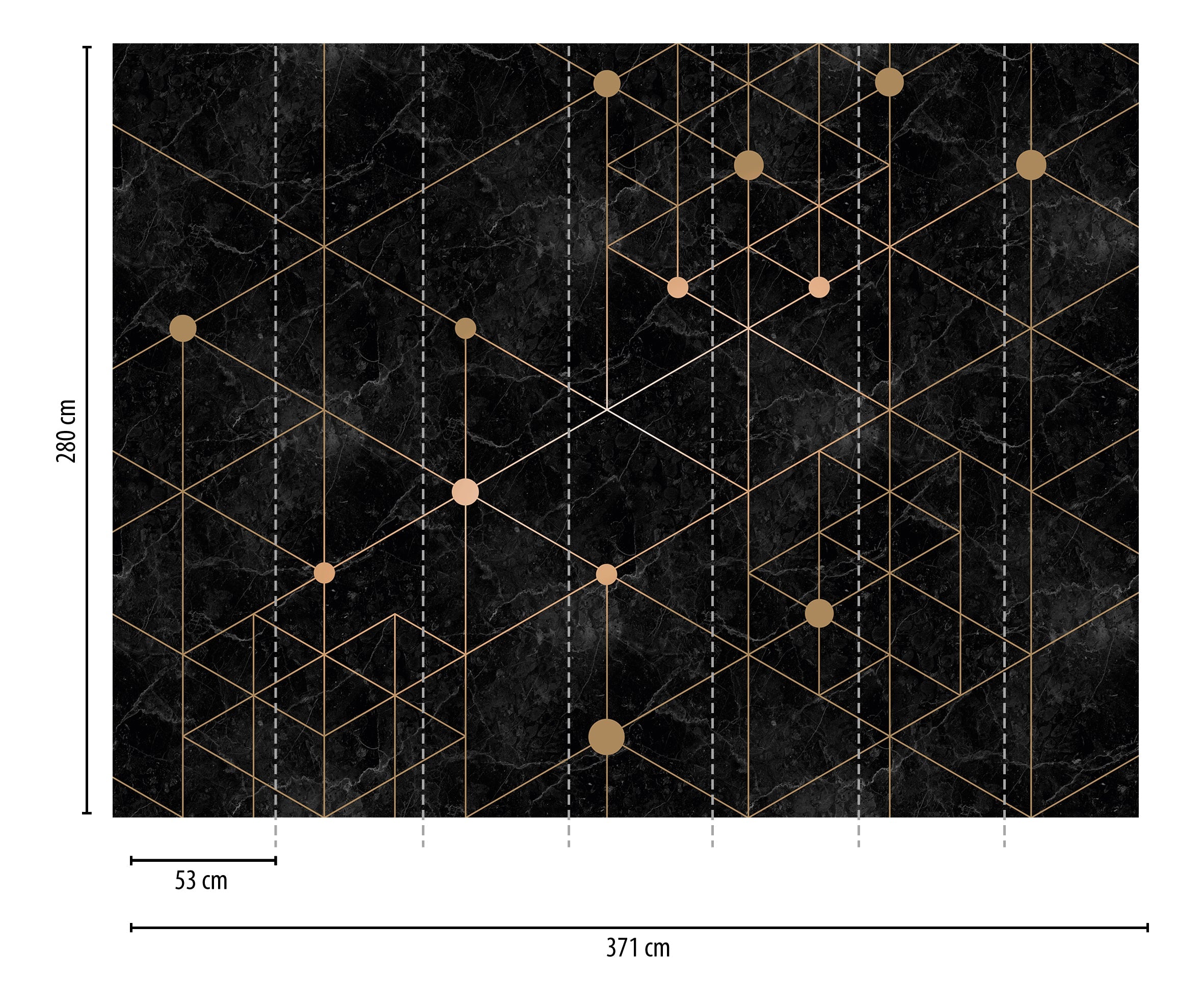 Hochwertige Fototapete Gold Geometrisch