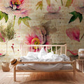 Hochwertige Fototapete Beige Floral