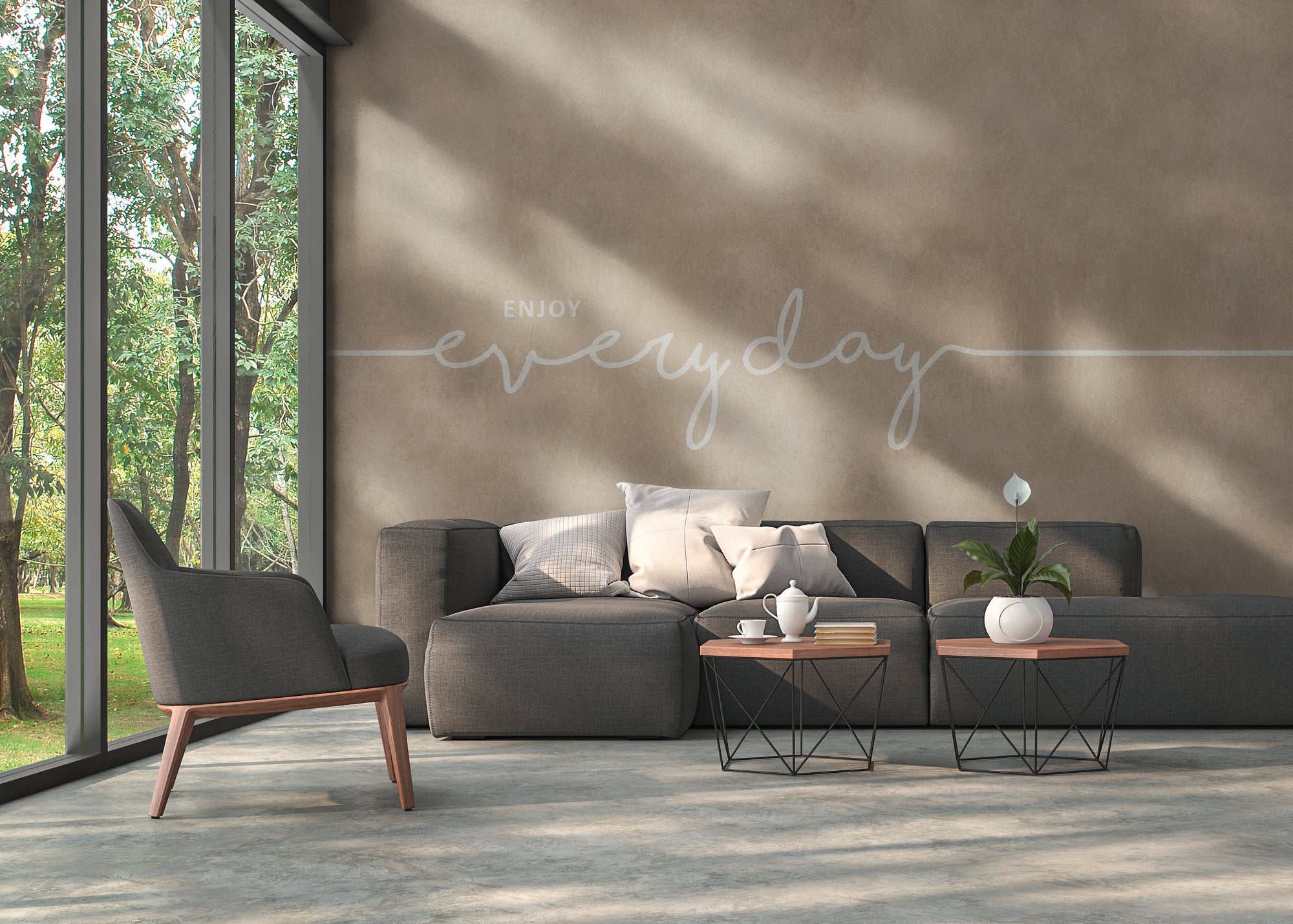 Hochwertige Fototapete Beige Modern